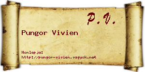Pungor Vivien névjegykártya